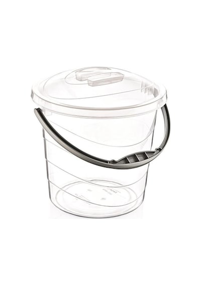 Polytime Poly Time 20 Litre Kapaklı Ölçekli Şeffaf Su Kovası - Abs Plastik - Saplı 7691938170178 Ahşap