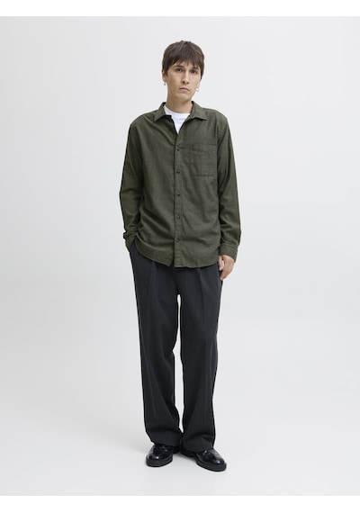 Jack & Jones Erkek Dügme Kapamali %100 Pamuk Gömlek - Classic - 12278416 Rosin