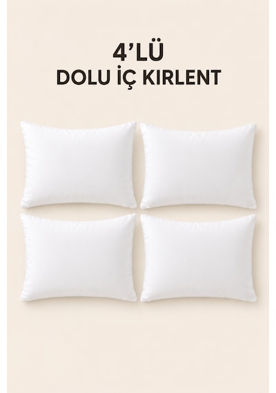 4'lü İç Kırlent Silikon Elyaf Dolgulu Koltuk Kırlenti İç Yastık Dolgusu Kırlent İçi 45x45 Cm 45 x 45