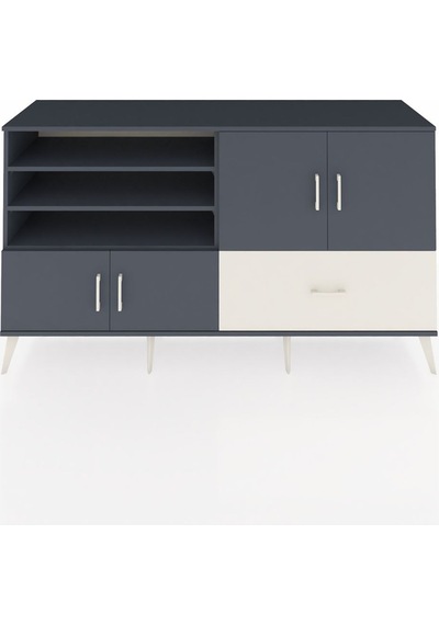 Hyperion Konsol 5 Raflı Tek Çekmeceli 4 Kapaklı 176x44x99 Antrasi Antrasit-antrasit/aytaşı Hyperion Konsol 5 Raflı Tek Çekmeceli 4 Kapaklı 176x44x99 Antrasi Antrasit-antrasit/aytaşı