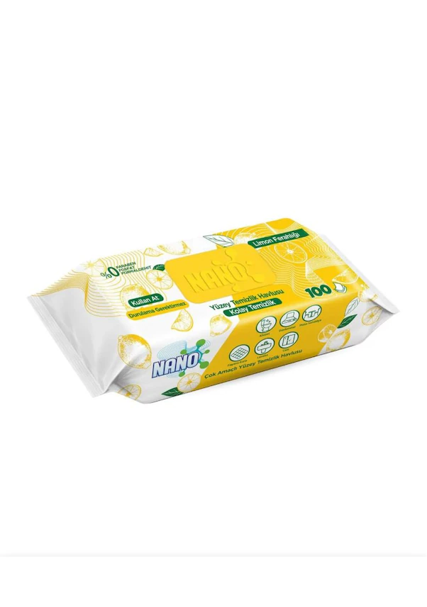 Oxy Nano Yüzey Temizlik Havlusu Limonlu 100'lü Beyaz