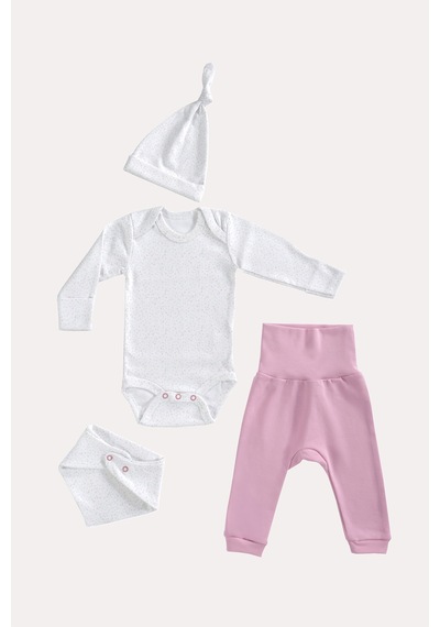 Mama Padre Rose Lunares Yenidoğan Mini Set - 4 Parça Renkli - 861046968 Renkli