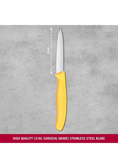 6.7608.c1 Swiss Classic 8cm Düz Soyma Bıçağı, Sarı