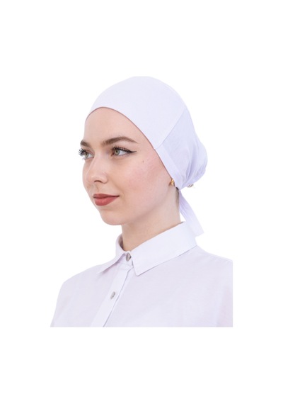 Modish Group Pratik Bone Pamuklu Tesettür İç Bone, Başörtüsü İçin Hazır Viskon Şapka, Namaz Günlük Kullanım İçin Beyaz