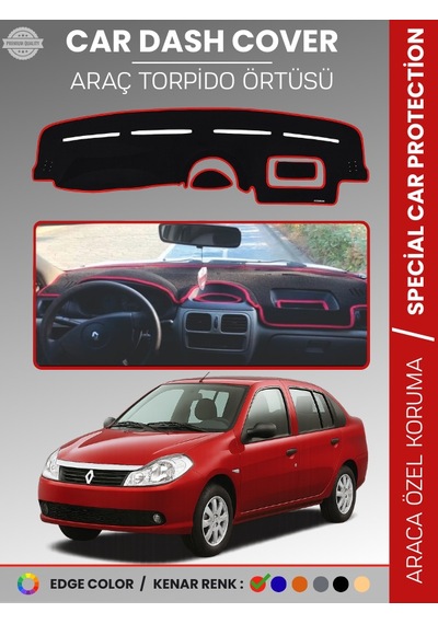 Renault Symbol 2 Alize 2008-2013 Torpido Örtüsü Ön Göğüs Koruma Birebir Uyum - 722 Stiloto