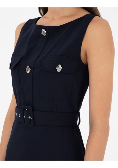 Pierre Cardin Kadın Lacivert Elbise Dokuma 50292893-vr033 Lacivert