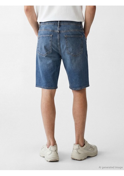 Lcw Jeans İndigo Süper Skinny Fit Erkek Jean Şort