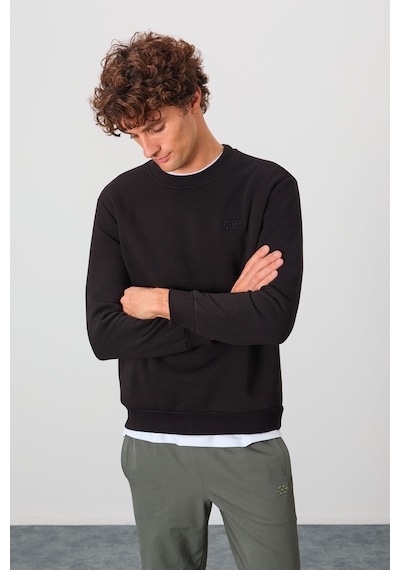 Air Jones Tommy Life Omar Siyah Şardonlu Erkek Sweatshirt - 88137 Siyah