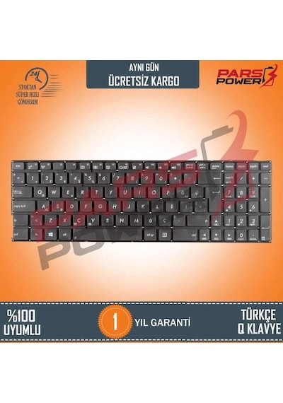 Asus Uyumlu X556Ur. X556Uv Notebook Klavye Siyah Tr