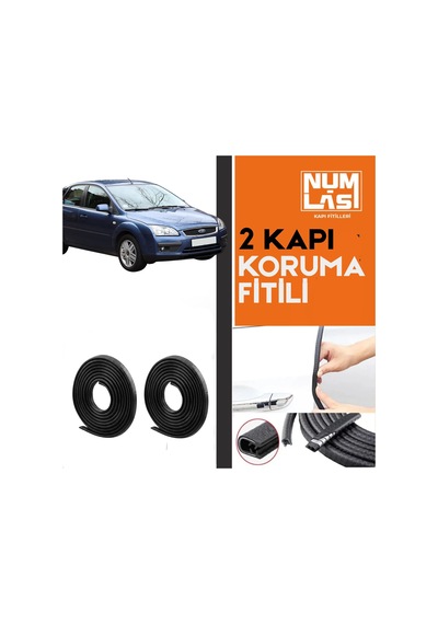 Ford Focus Hatchback 2.nesil İki Kapı Koruma Fitili Siyah Renk Numlas-a Kalite-nm2896