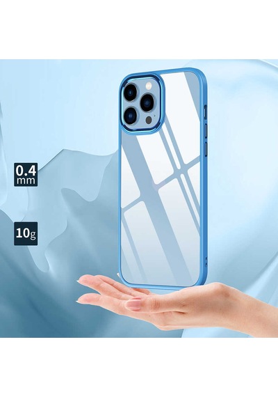 Apple Uyumlu iPhone 13 Kılıf Şeffaf Arka Yüz Kamera Yükseltili Silikon Vardar Açık Yeşil