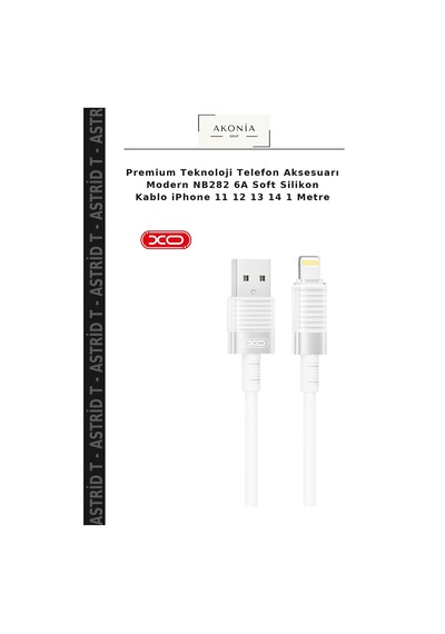 Premium Teknoloji Telefon Aksesuarı Modern Nb282 6a Soft Silikon KabloApple iPhone Uyumlu 11 12 13 14 1 Metre