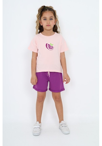 Toontoy Kids Toontoy Kız Çocuk Fresh Görsel Baskılı Şortlu Takım Pudra Toontoy Kids Toontoy Kız Çocuk Fresh Görsel Baskılı Şortlu Takım Pudra