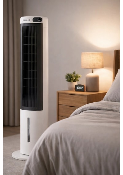 Auhma Acfn07 70w Sulu Soğutucu Kule Tipi Vantilatör - 3l Su Tankı, Uzaktan Kumandalı, Led Ekranlı