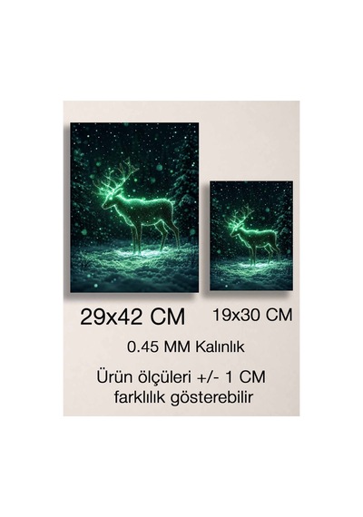 Geyik Ve Kar Baskılı Metal Tablo Wall Art Çok Renkli - 909182814 Çok Renkli - 909182814 Çok Renkli