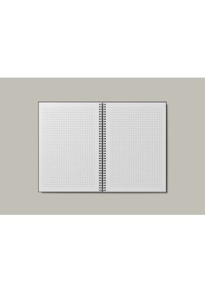 Notebook for Developers - Eat Sleep Code Repeat - Siyah - Kısmi Lak'lı Sert Mukavva Kapak - 100 Yaprak - Kareli - Spiralli Defter