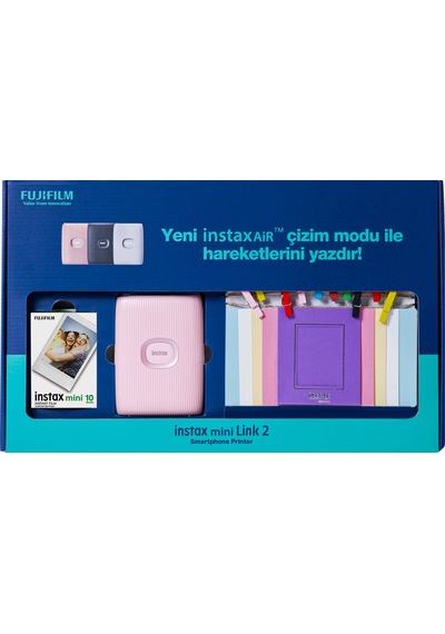 Fujifilm Instax Mini Link 2 Akıllı Telefon Yazıcısı + Pembe
