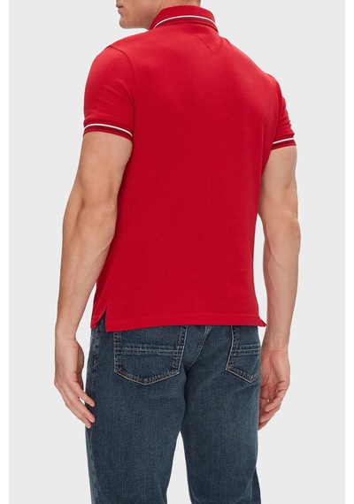 Tommy Hilfiger Erkek Polo Yaka T Shirt Mw0mw39993 Xld Kırmızı Kırmızı