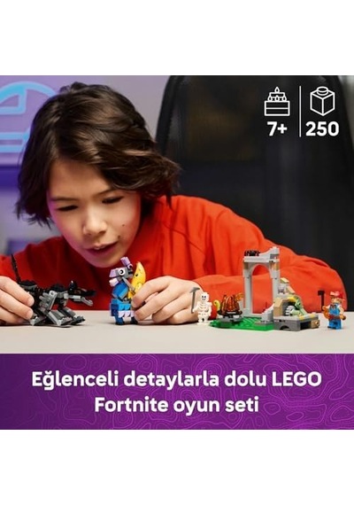 Fortnite Muzaffer Ve Tamirci Çırağı&apos Nın Kampı 77075-7 Yaş Ve Üstü Kız Ve Erkek Çocuklar İçin Tamirci Çırağı Ve İskelet Dahil Video Oyunu Figürleri İçeren Yaratıcı Oyuncak Yapım Seti 250 Parça