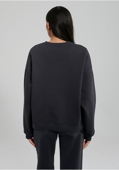 Mavi Logo Baskılı Antrasit Sweatshirt 1611600-82185 Gri