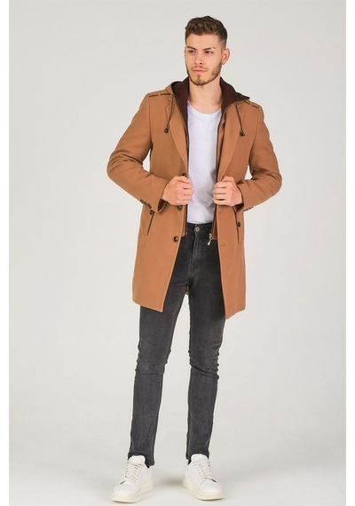 Plt8406 Dewberry Erkek Palto-Camel