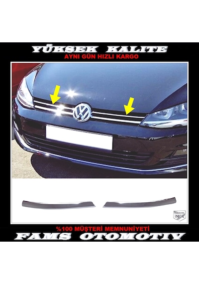 Vw Golf 7 Krom Ön Panjur 2 Prç. 2012-2019 P.Çelik Comfortline
