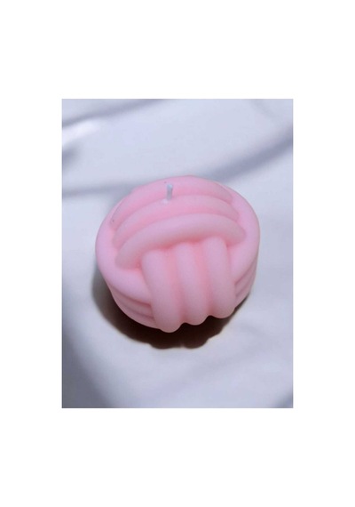 Loacandleco Düğümlü Dinginlik-kalın İp Topu Formlu El Yapımı Soya Mum Pembe - 714017415 Pembe