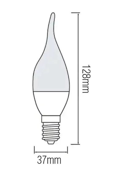 3 Adet Çok Kaliteli E14 Duy 5 Watt, 6400 Kelvin Beyaz Işık Led Ampul, Avize, Şamdan Ampulü Mum Ampul