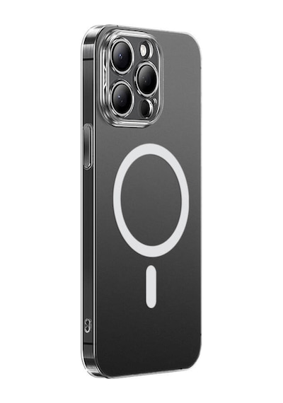Apple Uyumlu iPhone 14 Pro Max Kılıf Magsafe Şarj Özellikli Toz Önleyici Zore Helo Kapak-şeffaf Şeffaf