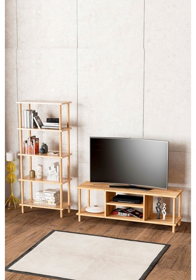 Tv Ünitesi, Beş Raflı Kitaplıklı Atlantikçam
