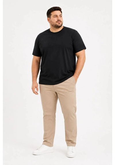 Freedom Storee Erkek Battal Big Size Basic Tişört Bisiklet Yaka Rahat Kalıp T-shirt - Siyah Çok Renkli