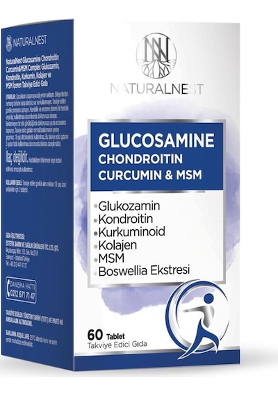 Naturalnest Glucosamine Chondroitin Curcumin & Msm 60 Tablet