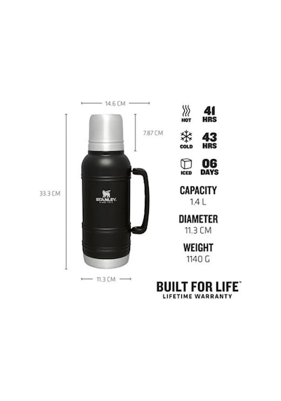 Stanley The Artisan Thermal Bottle Termos 1.4l - 1.5qt 10-11429-005 Siyah