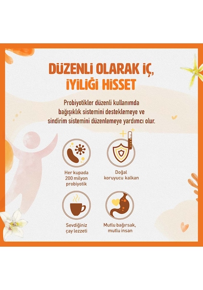 Doğadan Probiyotikli Vanilyalı Rooibos Çayı + Probiyotikli Açai Ananaslı Yeşil Çay Süzen Poşet 2 x 14'lü