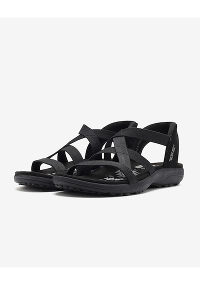 Skechers Reggae Slım - Stretch Flex Kadın Siyah Sandalet 163460 Bbk Siyah