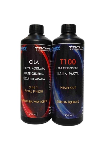 Trendwax 2li 500ml Pasta Cila Seti Kalın Pasta Ve Koruyucu Cila Wax