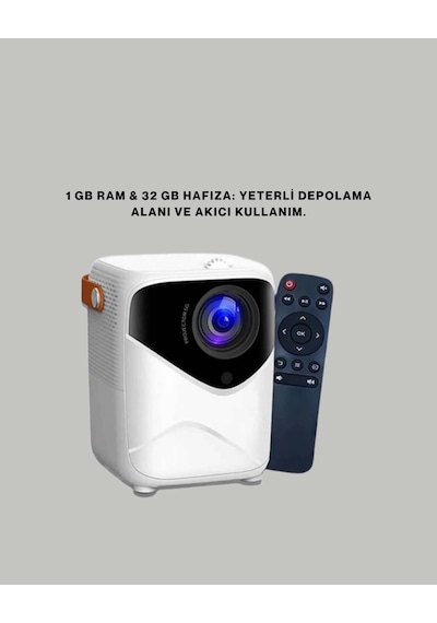 Android Sistemli Mini Projektör - Uygulama Destekli Akıllı Kullanım