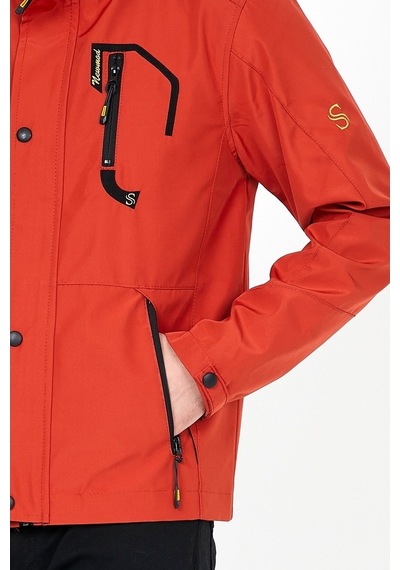 Sivaist Yeni Sezon Erkek Turuncu Softshell Kapüşonlu Iç Cepli Mont