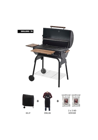 Tr Grillord-75 Kömürlü Barbekü Mangal Önlük Ve Kılıf Hediyeli Diğer