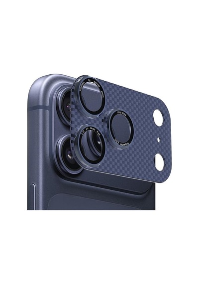 Apple Uyumlu iPhone 17 Pro Max İçin Zore Cl-21 Karbon Kamera Lens Koruyucu Lacivert Diğer