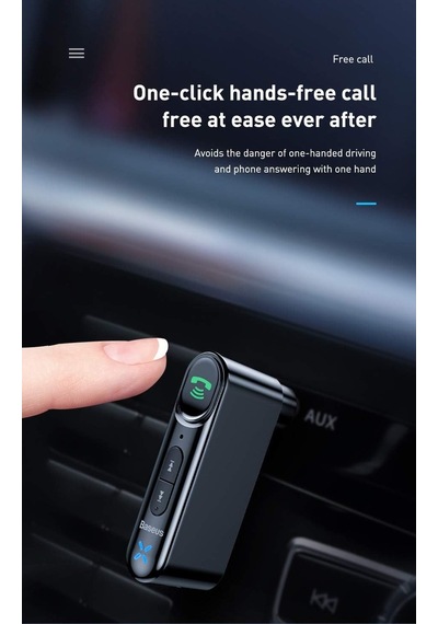 Baseus Qiyin Wireless-Bluetooth 5.0-3.5 MM Aux Araç Bluetooth Kiti