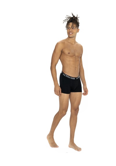 U.s. Polo Assn. Erkek Siyah - Bordo - Baskılı 3 Lü Boxer Siyah - Bordo - Baskılı