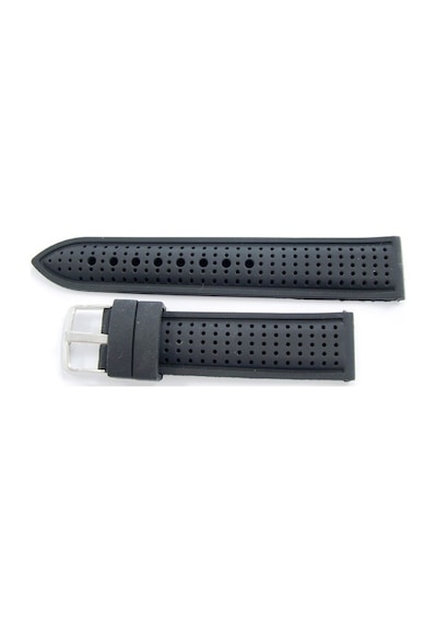 Siyah 20Mm Silikon Spor Saat Kordonu Slikon Saat Kayışı Medium Bo