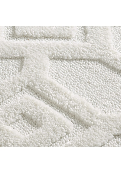 Mariesse Home Elit Bukleli Yumuşak Peluş Post Shaggy Çocuk Odası Oturma Odası Salon Mutfak Halısı 0636a Krem