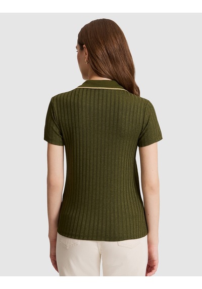 Pierre Cardin Kadın Haki Tişört Basic 50320697-vr027