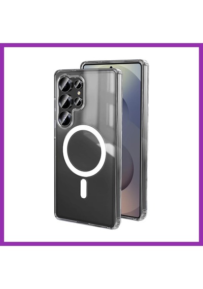 Bezos Samsung Galaxy S26 Ultra Uyumlu Magneticsafe Şeffaf Silikon - Şeffaf Bty