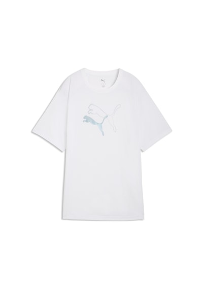 Puma Evostripe Graphic Kadın Beyaz Günlük Stil T-shirt 69189602 Beyaz