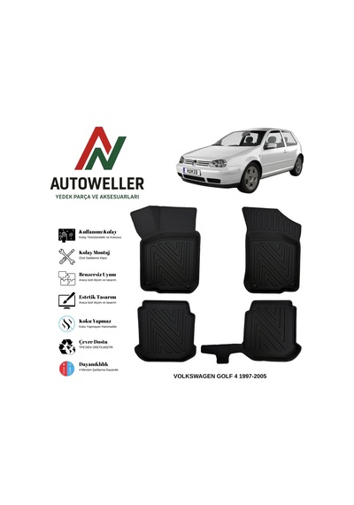 Volkswagen Golf 4 1997-2005 Havuzlu Oto Paspas
