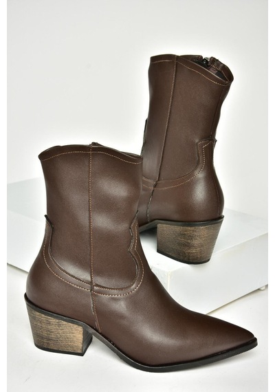 Fox Shoes T356654109 Kahverengi Sivri Burunlu Kalın Topuklu Kadın Bot Kahverengi-suni Deri Kahverengi Fox Shoes T356654109 Kahverengi Sivri Burunlu Kalın Topuklu Kadın Bot Kahverengi-suni Deri Kahverengi