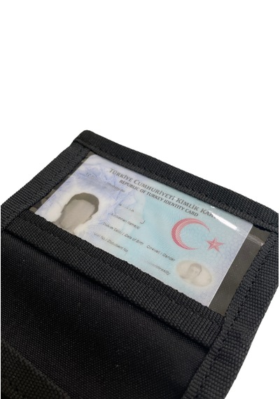 Utx Micro Cüzdan Yüksek Mukavemetli Kumaş, Kompakt Ve Dayanıklı siyah